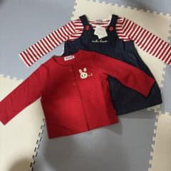 Miki House ワンピース カーディガン Tシャツ3点セット - メルカリ