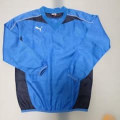 140 PUMA 青 長袖 ピステ・ウィンドブレーカー 子供のサムネイル