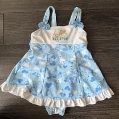 女の子向け ワンピース水着 110サイズ マリー ディズニー ブルー 水色のサムネイル