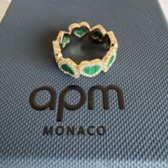 apm MONACO ハート型リング マラカイト 11号サイズ - メルカリ