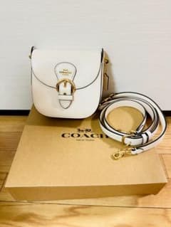 COACH Beat Saddle ショルダーバッグ ホワイト - メルカリ