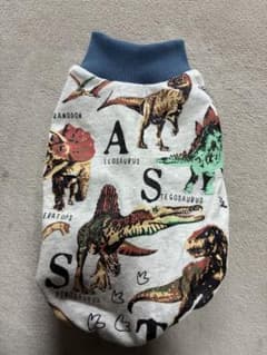 ハンドメイド恐竜柄犬服 小型犬用サイズSチワワヨークシャーテリアのサムネイル