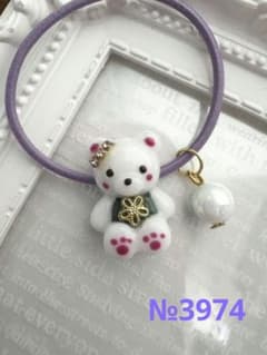№3974 animal friendsレジンヘアゴム - メルカリ