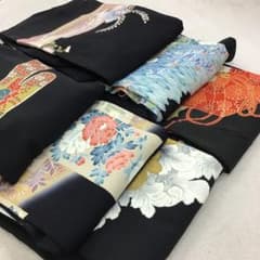黒留袖 おまとめ6枚セット リメイク用 ⑦ 正絹 - メルカリ