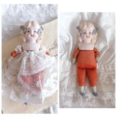 チャイナヘッドドール Hertwig ドイツ刻印 希少フリル装飾 ビスク
