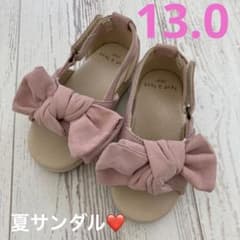 キッズサンダル❤️夏　女の子　リボン　13.0のサムネイル