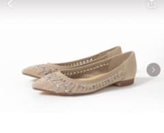 希少 中古品 Le Talon ルタロン ポインテッドサシメッシュフラットのサムネイル