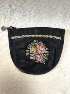 久家道子 Petit Pointプチポアン 花柄刺繍 ポーチ - メルカリ