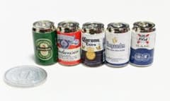 ミニチュア☆ビール5本セット☆バドワイザー・ハイネケン・コロナ等