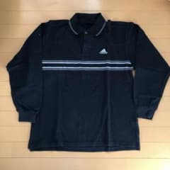 トキ様専用　adidas メンズ　長袖ポロシャツ　サイズＬのサムネイル
