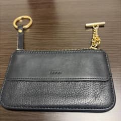 黒いレザーコインケースのサムネイル