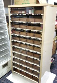 昭和レトロ テイジン テトロンミシン糸 ディスプレイケース 什器 タイヤ―印 木製糸ケース 手芸 店舗什器 昭和レトロ ミシン糸341