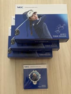 安田祐香 サイン印字入りゴルフボール（非売品）18個 NEC マーカー付② 安田祐香 サイン印字入りゴルフボール（非売品）18個 NEC マーカー付②