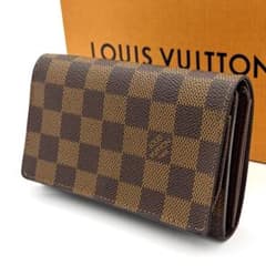 新型極美品】ルイヴィトン ダミエ 二つ折り財布 トレゾール L字