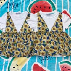 とみみん様専用　☆双子☆ ひまわり柄トップス2着セットのサムネイル