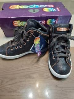 新品未使用 SKECHERS  Girl スケッチャーズ ハイカット黒 17.5のサムネイル
