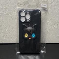 아이폰 케이스·iPhone 13 Pro·블랙·오드아이 입체 고양이 짱