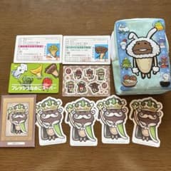 おさわり探偵 なめこ栽培キット グッズまとめ売り シール メモ帳 ポーチ カードのサムネイル