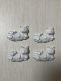 【新品未使用】アフタヌーンティー　キャッツナップタイム　 猫　箸置き　4個セットのサムネイル