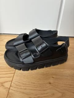 ビルケンシュトックpapillio Milanoミラノチャンキーサンダル37黒