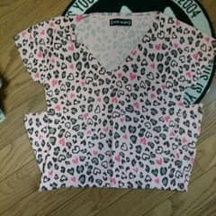 ピンクのヒョウ柄ニットTシャツ(^^)/~~~のサムネイル