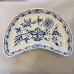 Meissen マイセン ブルーオニオン 三日月型 クレッセントディッシュ 皿