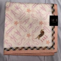 DAKS ダックス ハンカチ ダックスフンド柄 ピンクのサムネイル