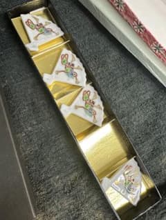 箸置き4個セット　箸置き　扇形　兜柄のサムネイル