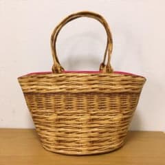 【106】マルシェバッグ風カゴ柄バッグのサムネイル