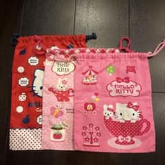 ハローキティ 巾着袋 3点セットのサムネイル
