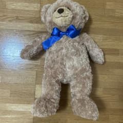 テディベア ぬいぐるみ 青いリボン付きのサムネイル
