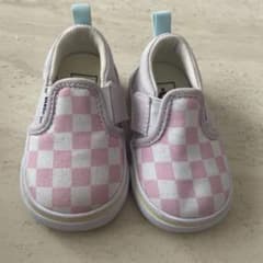 VANS ピンクチェック スリッポン　12センチのサムネイル