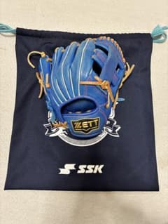 健*父様 ゼット 袋付き 青色 ソフトステア オールラウンド用 右投げ用サイズ:のサムネイル