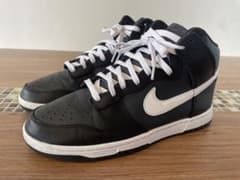 値下げ☆美品☆ Nike Dunk High ブラック/ホワイトのサムネイル