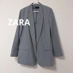 【ZARA】美品スタイリッシュなテーラードジャケット グレーのサムネイル