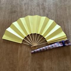 日本舞踊扇子　ご希望で正絹錦生地収納袋付き