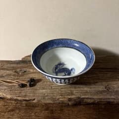 古伊万里染付麟文深鉢 江戸〜明治 骨董品 アンティーク 古道具 白磁 検