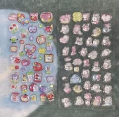 ぷっくりシール 詰め合わせ 2枚 3Dシール 硬いシール シール帳