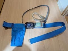 ​【新規格適合・美品】藤井電工 ツヨロン リトラ 胴ベルト型安全帯 巻取式 青のサムネイル