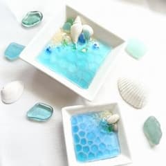 マニー様専用 海の水面風アクセサリートレー大小２個のサムネイル