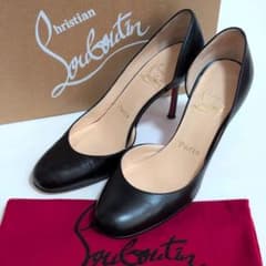 Christian Louboutin パンプス ヒール ラウンドトゥ ブラック Christian Louboutin クリスチャンルブタン オープントゥ