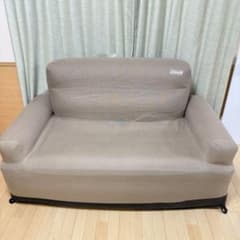 コールマン(Coleman) ソファ エアカウチ(グレージュ) ダブル コールマン Colemanエアカウチ(グレージュ) ダブル 収納袋あり - メルカリ