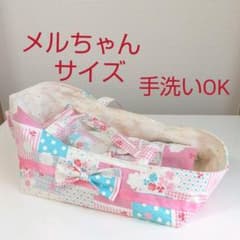 メルちゃんサイズ　お人形用クーハン　かわいい和風柄✖️ウサギ柄  ①のサムネイル