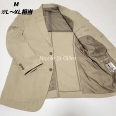 【極美品✨現行◎リネン混】ラルディーニ テーラードジャケット ベージュ L相当 美品】ニコルサンジル リネン混 テーラードジャケット ベージュ 春夏