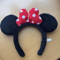 ミニーマウス カチューシャ 赤い水玉