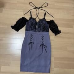 dazzy store レース切替 オフショルダー キャバドレス パープルのサムネイル
