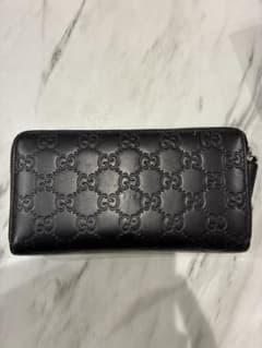 GUCCI グッチ シマ ラウンドファスナー 長財布 ブラックのサムネイル