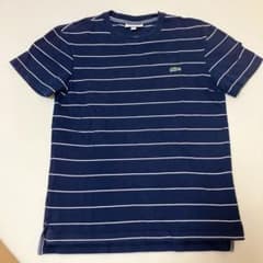 LACOSTE ラコステ ボーダー Tシャツ ネイビー XSのサムネイル