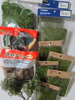 (確認用ページ)ジオラマ用素材セット モス・パウダー等　12点セット 確認用ページ)ジオラマ用素材セット モス・パウダー等 12点セット