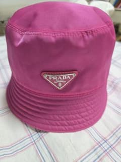 バケットハット ピンク PRADA Sサイズ M ホワイト ピンク 帽子 バケットハット キャップ PRADA（プラダ） 帽子
